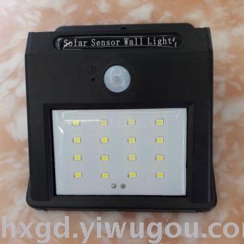 LED solar human infrared sensor lamp 16 lamp wall lamp solar sensor lamp waterproof door