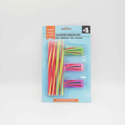 7 colourful  series erasers set