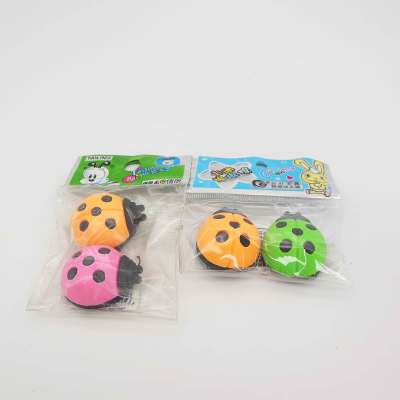 2 colourful insect series 3D erasers set