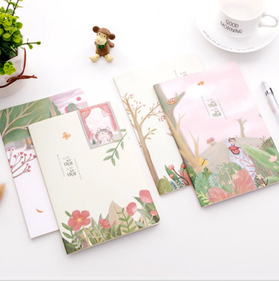 A5 small fresh notebook car line soft copy creative Korean stationery book for students with notepad