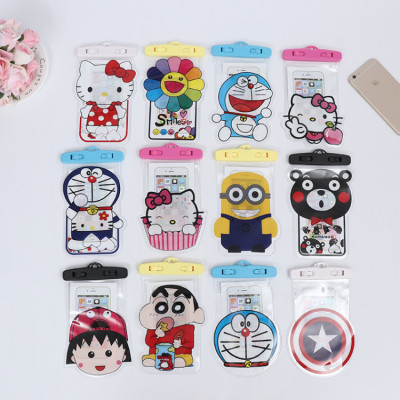 The mobile phone waterproof bag is a cute three-dimensional cartoon mobile phone cover for swimming touch screen