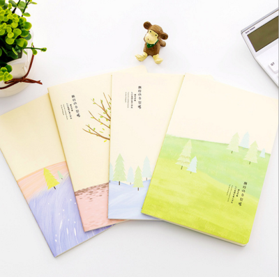 A5 small fresh notebook car line soft copy creative Korean stationery book for students with notepad