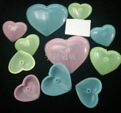 [the children 's night light] TL044 heart - shaped night light paste fluorescent patch OPP bag with back card wholesale