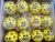 Yellow Smiley Face Colorful Beads Vent Ball
