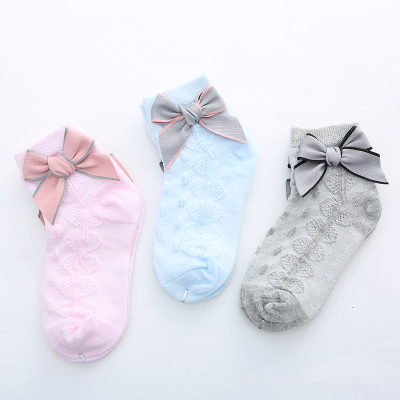  FUGUI children's summer bowknot socks net socks