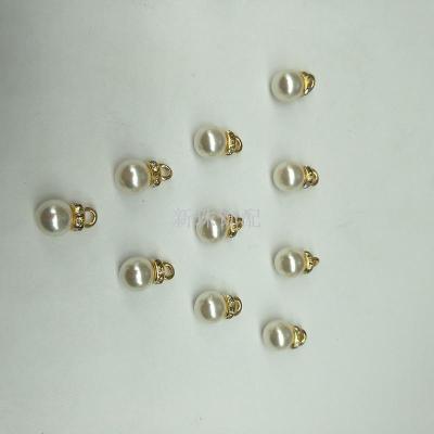 Abs imitation pearl drill ring hoisting pearl without hole straight hole half face pearl clothing shoe cap