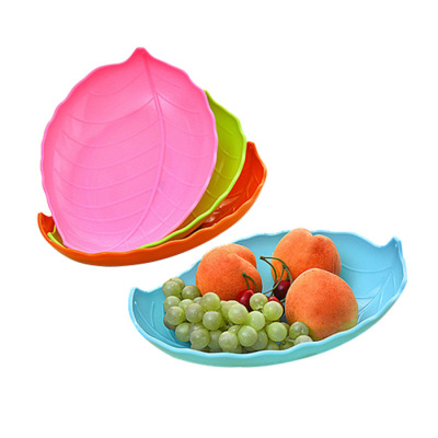 Leaf shaped fruit plate sitting room leaf shaped melon seeds snacks dried fruit plate candy plate cold dishes