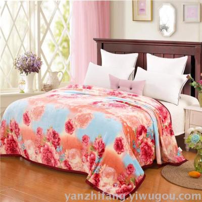 Thickened winter and winter thermal blankets wholesale gifts cloud sable blanket flannel blanket fawn coral velvet sheets