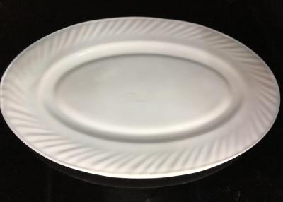 White jade glass tableware heat resistant deep bowl round flat plate deep plate