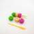 2 Pack Colorful meatballs Series 3D erasers set