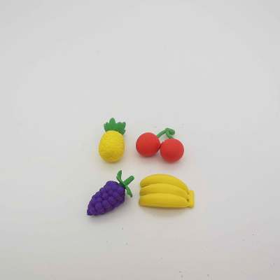4 Pack Fruit Series 3D erasers set