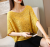 Spring and summer pullovers women's wear loose hollowed-out knitwear top half sleeve thin blouse
