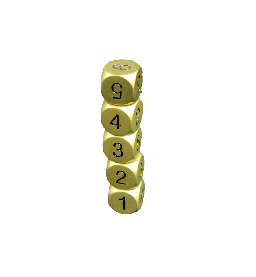 Dice gold dice silver dice a variety of specifications dice customized aluminum entertainment products