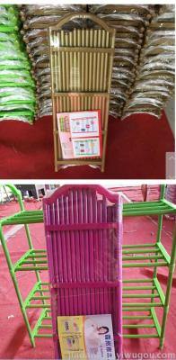 Color plastic multi-functional DIY shoe rack receiving frame stainless steel shoe rack furniture reporting