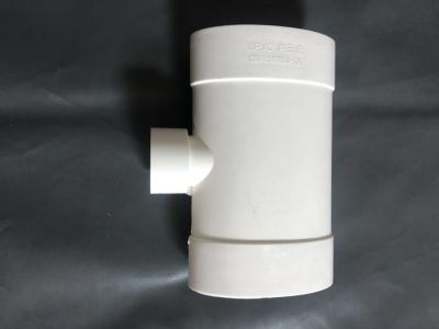 PVC flat pipe pipe fitting 110 flat to 50 round tee