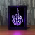 New middle finger 3d acrylic photo frame lamp 7color remote touch creative night light gift lamp 405