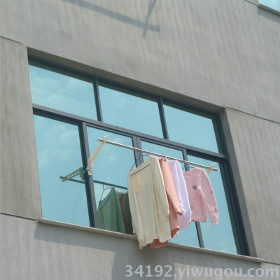 No punching window frame hanging clothes rack hanging clothes pole window traveling clothes rack balcony windowsill 