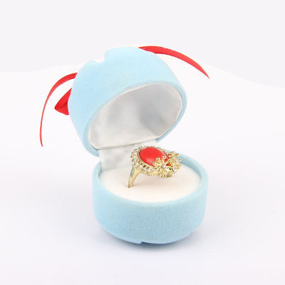 Floing High-End Jewelry Box European Proposal Ear Stud and Ring Jewelry Box Wholesale Valentine's Day Gift