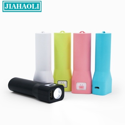 Jhl-pb003 creative single section mobile power 2600 milliampere rechargeable treasure Led flashlight gift customization.