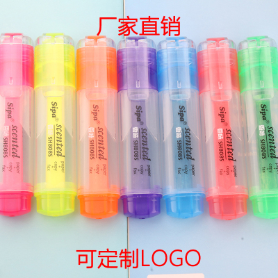 Colorful Luminous Marking Pen Solid Miffy Fragrance 7 Colors Fluorescent Pen Cute Cartoon Candy Color Stationery