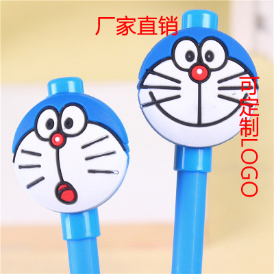 Korean Creative Stationery Pokonyan Gel Pen Cartoon Silicone Ball Pen Signature Pen Doraemon Gel Pen