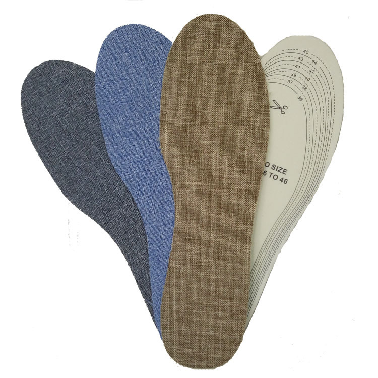 Comfortable breathable linen insole 3mm white latex can be cut out insole spring and summer comfortable latex insole