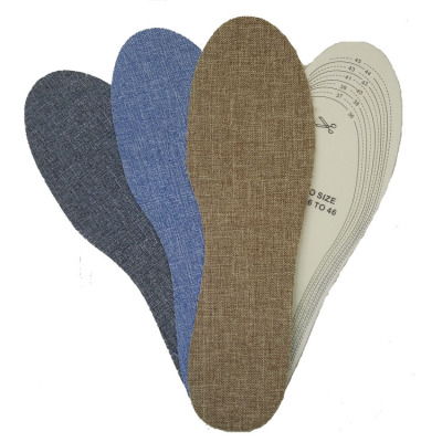 Ye Beier Comfortable Breathable Linen Insole White Latex Cutting Insole Spring and Summer Comfortable Latex Insole