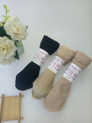 Steel wire socks velvet anti-hook silk wear black meat color summer ultra thin shallow women invisible stockings comfortable