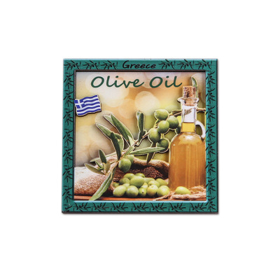 Greek Olive Custom Wooden Fridge Magnet Wooden Craftwork Creative Gift Souvenir Small Gift 3D Stereo