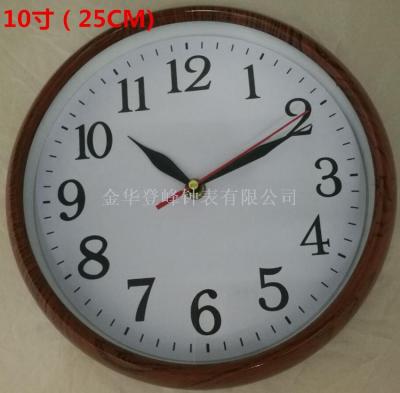 Gift Wall Clock Wood Grain Antique Wall Clock Can Be Customized Mold Printing Logo Self-Produced and Self-Sold