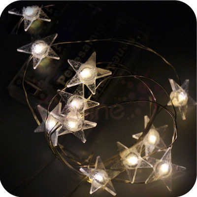 2 m 20 stars copper wire warm white lights string Christmas decoration theme lights string