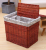 M1712-05 Wicker with Lid Dirty Clothes Basket Square