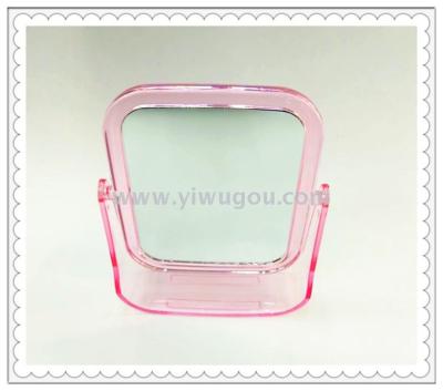 Wholesale new transparent material double sided desk mirror daily necessitie transparent double sided desk makeup mirror