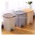 Plastic imitation rattan foot on the trash can, large trash can.