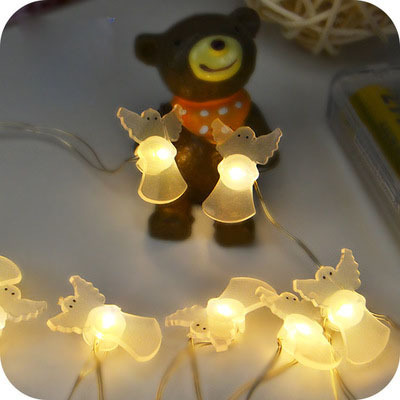 Angel shaped copper wire lamp string Christmas city decorative light string