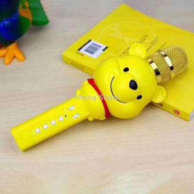 U70 winnie the pooh cartoon wireless bluetooth microphone creative voice function K gobo USB TF card