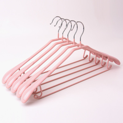 European color dip plastic antiskid coat rack without trace plastic clothes rack wide shoulder clothes 