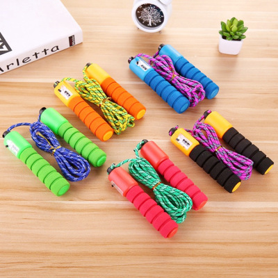 Sports tools count jump rope children count jump rope toys sponge handle pattern jump rope