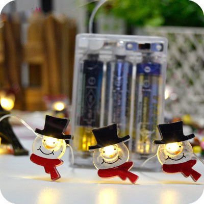 3 m 30 lamp 3AA battery box snowman lamp series led copper wire lamp series