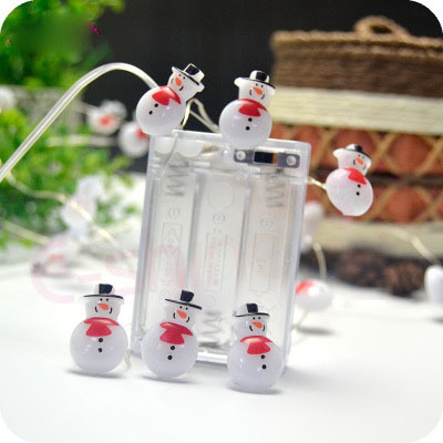 Christmas snowman decorative lamp string Christmas model copper wire lamp string led copper wire lamp string