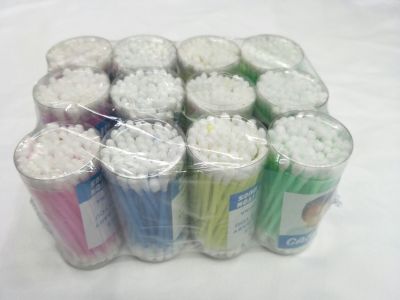 Cotton swab double antibacterial cotton swab soft cup hard cup plum blossom plastic rod swab