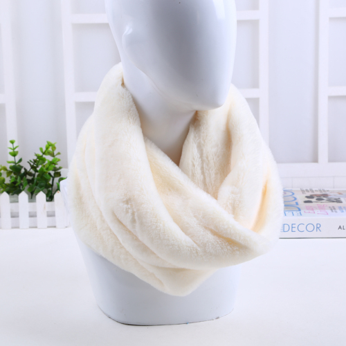 Solid Color Fur Plush Rex Rabbit Fur Women‘s Fur Winter Fashion Women‘s All-Match Student Fur Collar Scarf Scarf Scarf Scarf 