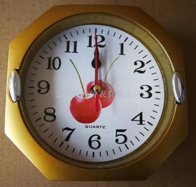 Small Plastic Wall Clock Supply Color Frame Flower Fruit Wall Clock Welcome Customers to Open Mold/Print Logo Customized