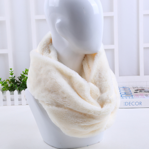 women‘s plush scarf scarf women‘s warm women‘s solid color plush korean cold-proof collar factory direct