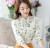 New style loose show thin shirt base blouse Korean version with printed long-sleeved large size chiffon shirt women
