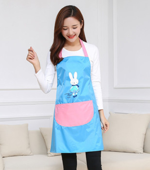 Apron waterproof apron cover PVC waterproof apron hanging neck anti-fouling children apron cartoon printed apron