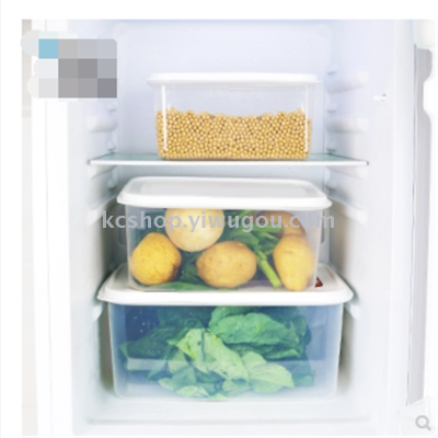 Plastic rectangle with lid box refrigerator storage box