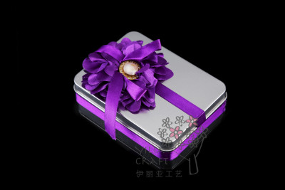 2018 new wedding candy box colored flower lace iron box candy box mini box