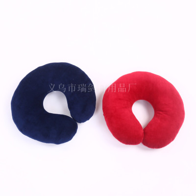 U-shaped neck pillow head back neck pillow travel by train car plane pillow solid color