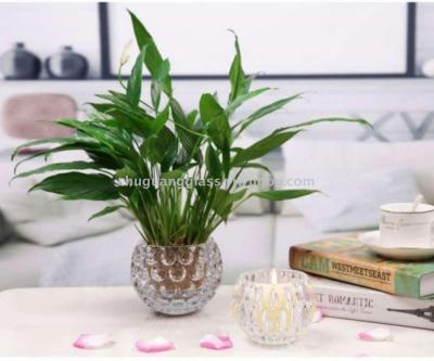 Flower Crystal Glass Vase Transparent Vase Flower Arrangement Hydroponic Candlestick Home Decoration